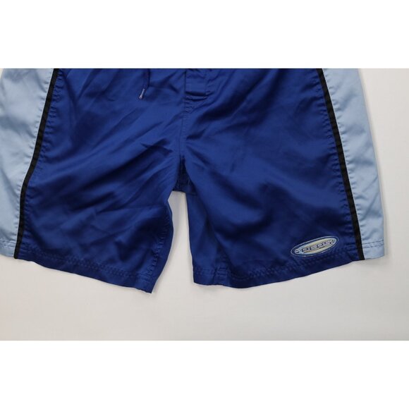 Vintage 90s Pepsi Co Mens Medium Spell Out Reflective Surf Board Shorts Blue - Picture 4 of 10